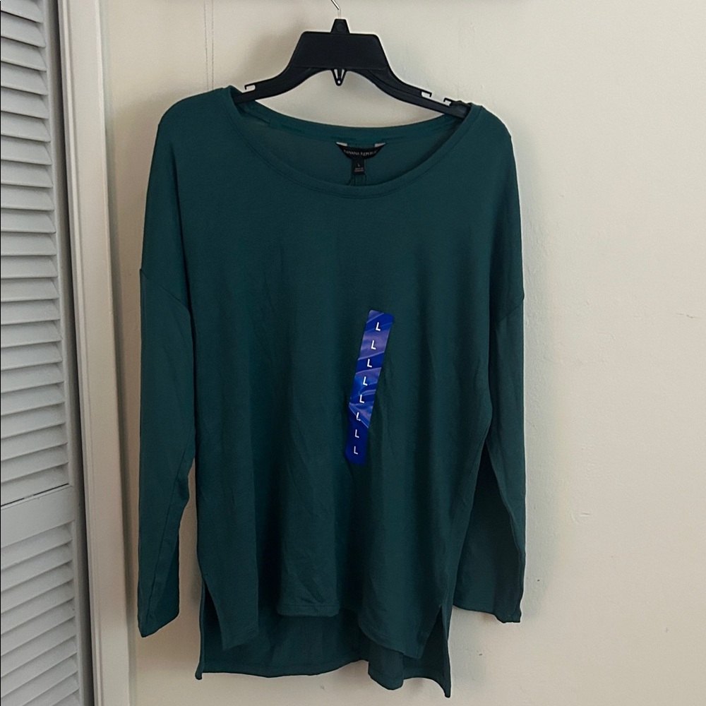 Banana Republic Deep Teal Long Sleeve Top